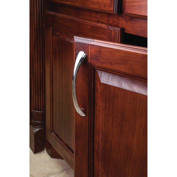 Elements By Hardware Resources 128 mm Center-to-Center Polished Chrome Arched Belfast Cabinet Pull - 976-128PC