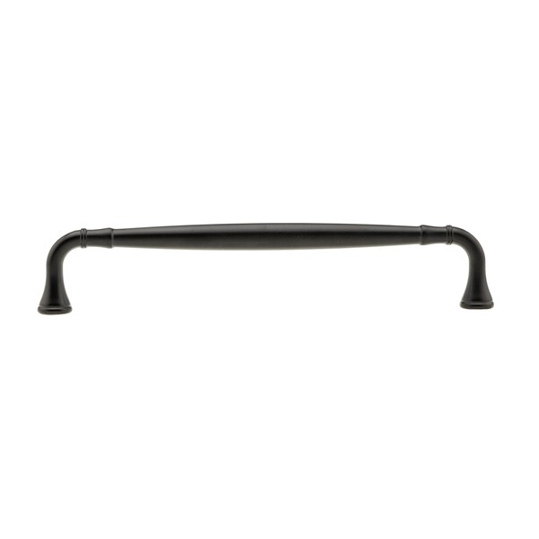 Richelieu 7 9/16 in (192 mm) Center-to-Center Matte Black Traditional Drawer Pull - BP790192900