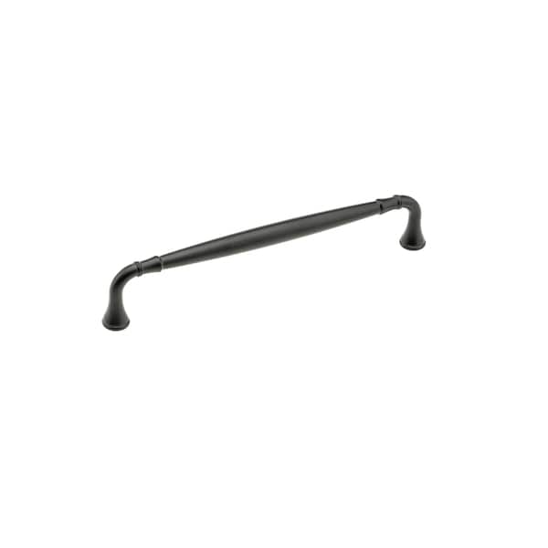 Richelieu 7 9/16 in (192 mm) Center-to-Center Matte Black Traditional Drawer Pull - BP790192900