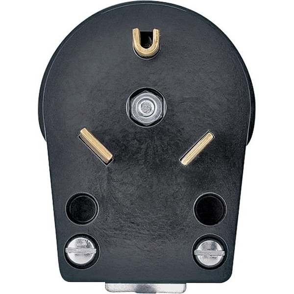 Eaton Wiring Devices Electrical Plug, 2 Pole, 30 A, 125 V, NEMA NEMA TT30, Black - 83-BOX