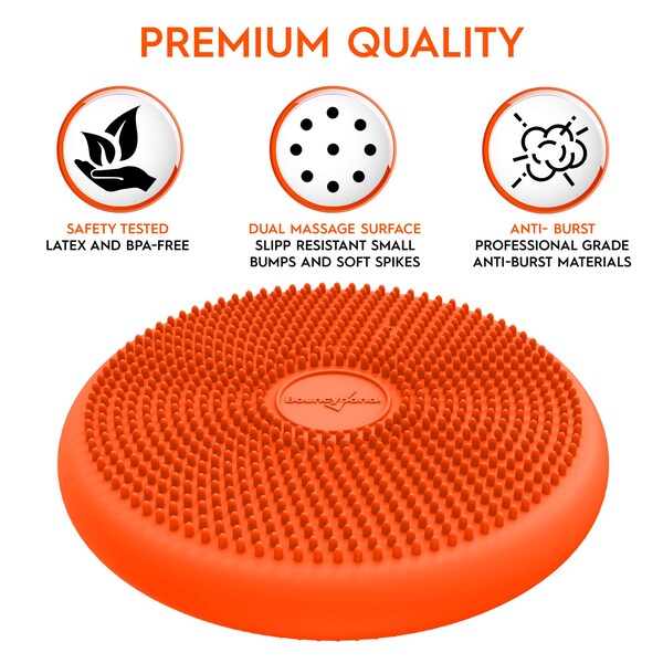 Bouncybands Big Wiggle Seat Sensory Cushion, Orange - WS33OR