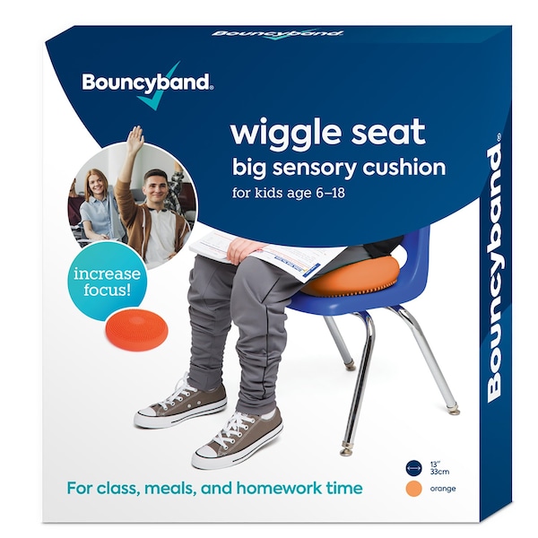 Bouncybands Big Wiggle Seat Sensory Cushion, Orange - WS33OR