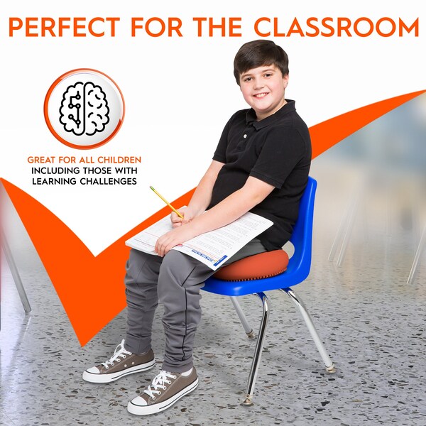 Bouncybands Big Wiggle Seat Sensory Cushion, Orange - WS33OR