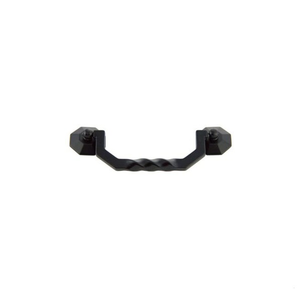 Crown 6-1/8" Twist Bail Cabinet Pull with 4-1/2" Center to Center Matte Black Finish - CHP1700BK