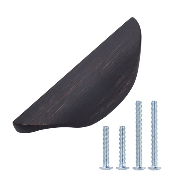 South Main Hardware Modern Finger Drawer Pull, 3.07" Length (1.26" Hole Center), Oil Rubbed Bronze, 10PK - SH277-OR-10