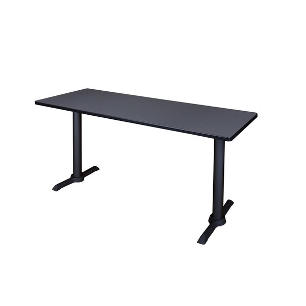 Cain Rectangle Tables > Training Tables > Cain Training Tables, 66 W, 24 L, 29 H, Wood|Metal Top, Grey - MTRCT6624GY