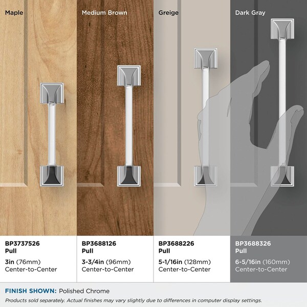 Amerock Exceed 6-5/16 in 160 mm Center-to-Center Polished Chrome Cabinet Pull - BP3688326