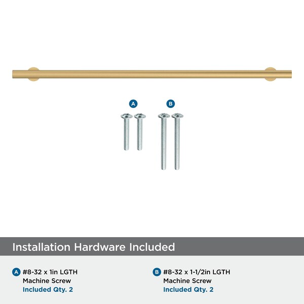 Amerock Radius 12-5/8 inch 320mm Center-to-Center Champagne Bronze Cabinet Pull - BP37391CZ