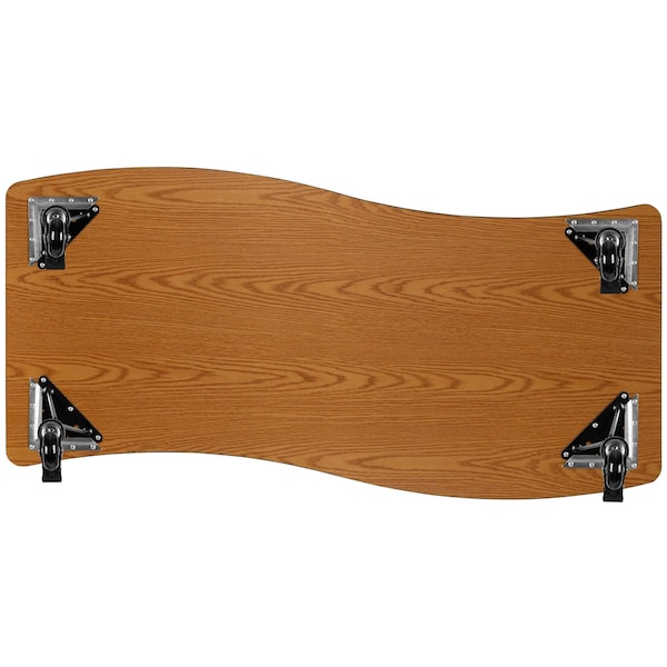 Flash Furniture Rectangle 26 W, 60 L, 25 H, Chrome, Laminate, Particleboard, Steel, Grey - XU-A3060-CON-GY-T-P-CAS-GG