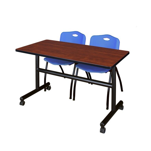 Kobe Tables > Nesting Tables > Kobe Flip Top Table & Chair Sets, 48 W, 24 L, 29 H, Cherry - MKFT4824CH47BE