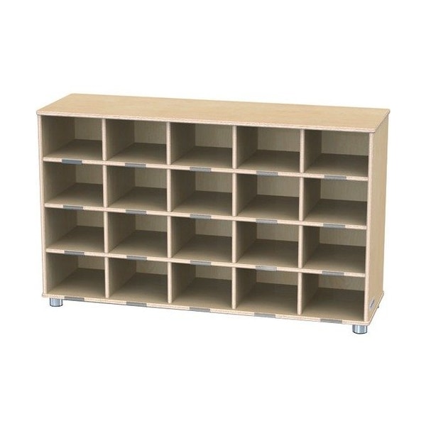 Jonti-Craft SHELF, 20 CUBBIE, CLEAR BINS - JNT17160JC