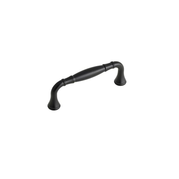 Richelieu 3 3/4 in (96 mm) Center-to-Center Matte Black Traditional Drawer Pull - BP79096900