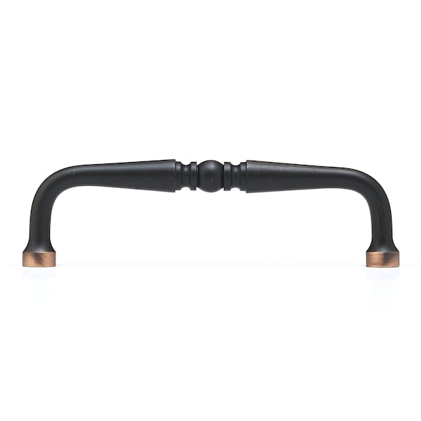 Richelieu 3-3/4 in. (96 mm) Center-to-Center Brushed Oil-Rubbed Bronze Traditional Drawer Pull - BP1452ABORB
