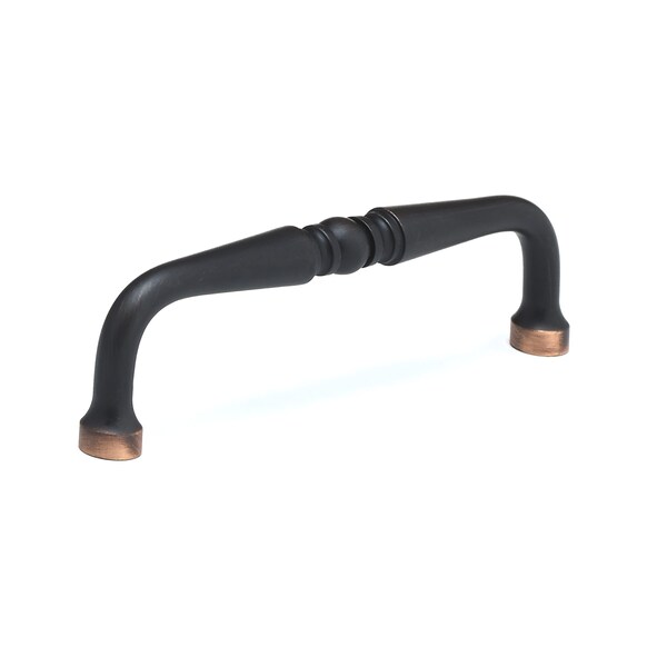 Richelieu 3-3/4 in. (96 mm) Center-to-Center Brushed Oil-Rubbed Bronze Traditional Drawer Pull - BP1452ABORB