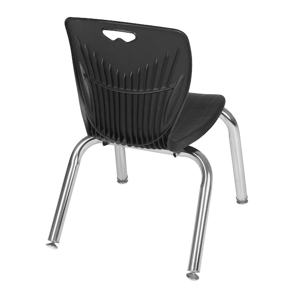 Regency Kee Adjustable Classroom Table W/ 2 Andy Stack Chairs, 60 in W, 24 in L, Noble Oak - MT6024NOAPBK45BK