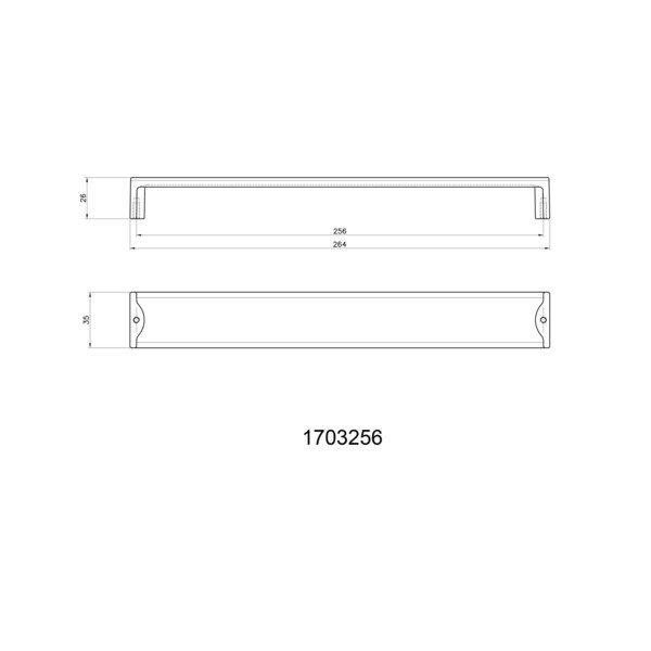 Richelieu 10-1/16 in. (256 mm) Center-to-Center Brushed Nickel Contemporary Drawer Pull - BP1703256195