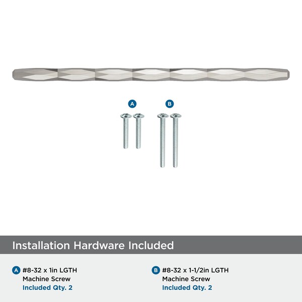 Amerock St. Vincent 10-1/16 inch 256mm Center-to-Center Satin Nickel Cabinet Pull - BP55501G10