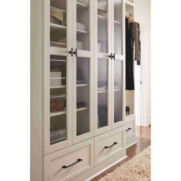 Amerock Riva 6-5/16 in 160 mm Center-to-Center Matte Black Cabinet Pull - BP55368MB