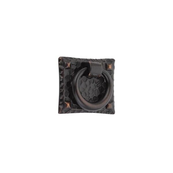 Patioplus 1.75 x 1.5 in. Hammered Ring Cabinet Pull, Oil Rubbed Bronze - PA2155462