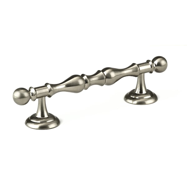 Richelieu 4 in. (102 mm) Center-to-Center Brushed Nickel Traditional Drawer Pull - BP60111195