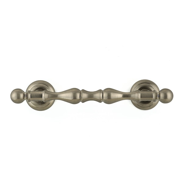 Richelieu 4 in. (102 mm) Center-to-Center Brushed Nickel Traditional Drawer Pull - BP60111195