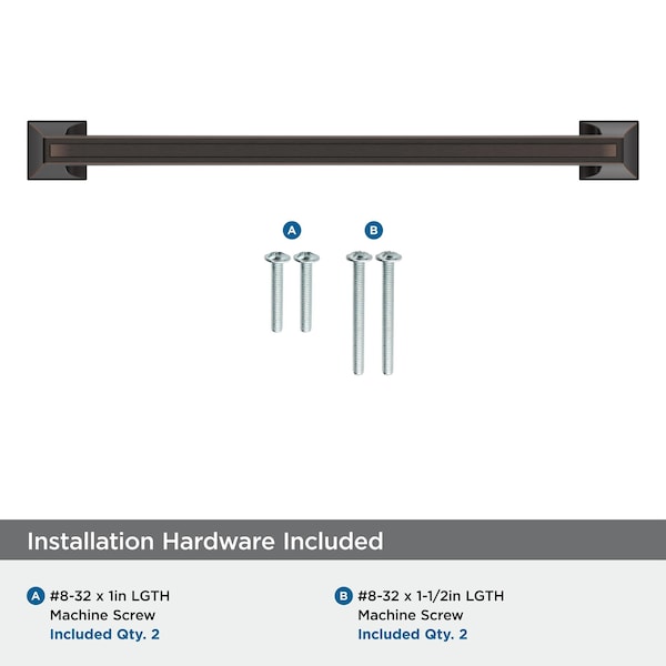 Amerock Mulholland 8 inch 203mm Center-to-Center Oil Rubbed Bronze Cabinet Pull - BP53535ORB