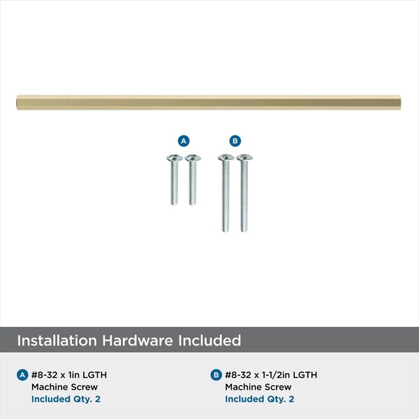 Amerock Caliber 10-1/16 inch 256mm Center-to-Center Golden Champagne Cabinet Pull - BP36877BBZ