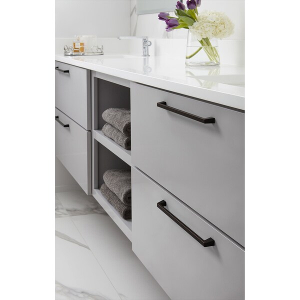 Amerock Blackrock 10-1/16 inch 256mm Center-to-Center Oil Rubbed Bronze Cabinet Pull - BP55283ORB