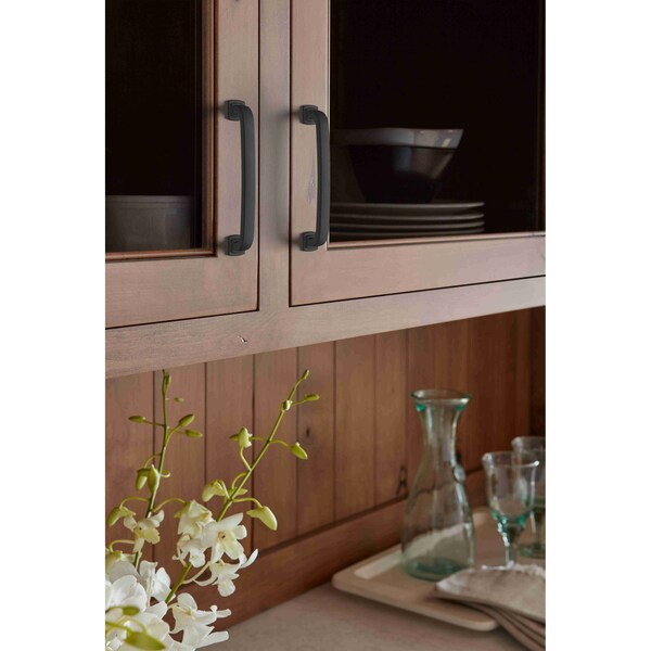 Amerock Surpass 5-1/16 in 128 mm Center-to-Center Matte Black Cabinet Pull - BP36895FB