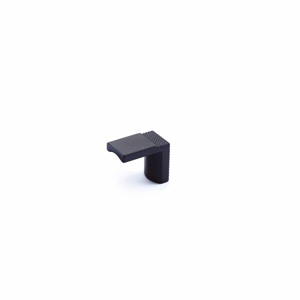 Schaub 1-1/8in Quadrato Cabinet Finger Pull Matte Black Finish - 20014-MB