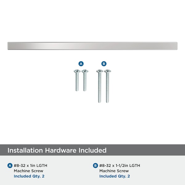 Amerock Cyprus 8-13/16 inch 224mm Center-to-Center Polished Chrome Cabinet Pull - BP2620926