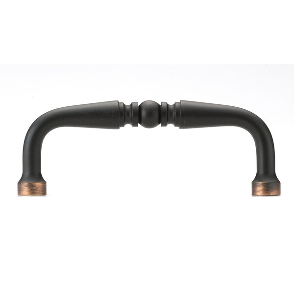 Richelieu 3 in. (76 mm) Center-to-Center Brushed Oil-Rubbed Bronze Traditional Drawer Pull - BP1450BORB