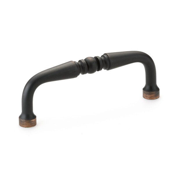 Richelieu 3 in. (76 mm) Center-to-Center Brushed Oil-Rubbed Bronze Traditional Drawer Pull - BP1450BORB