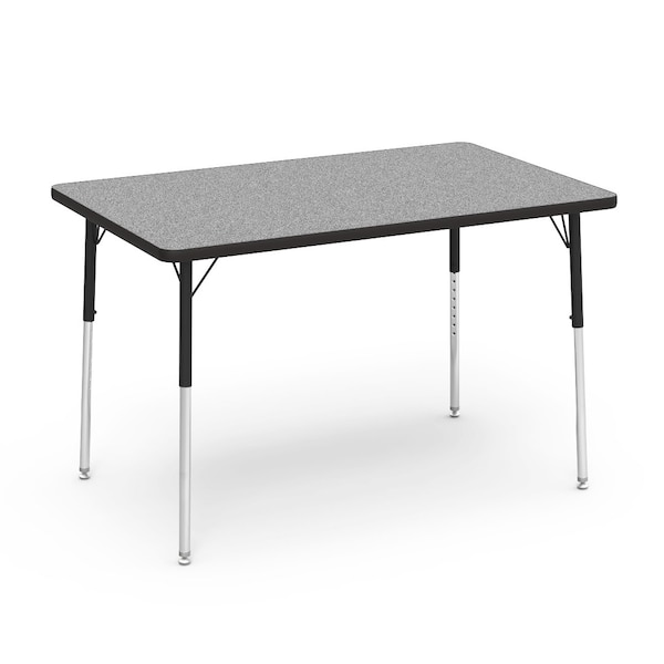 Virco 48 in. W, 30 in. L, 22-30 in. H, Grey Nebula Top / Black Edge - 483048