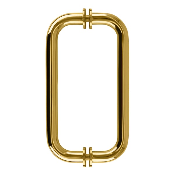 Cr Laurence Unlacquered Brass 8-in BM Series Tubular Back-to-Back Pull Handle - BM8X8ULBR
