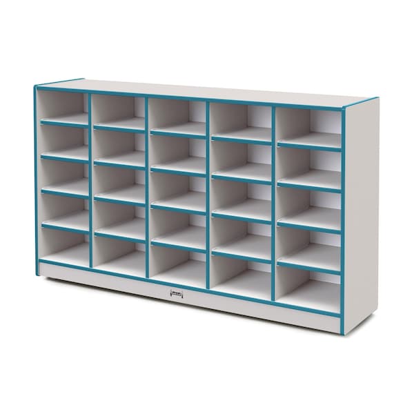 Jonti-Craft Rainbow Accents 25 Tub Mobile Storage, without Tubs, Teal - 4025JCWW005