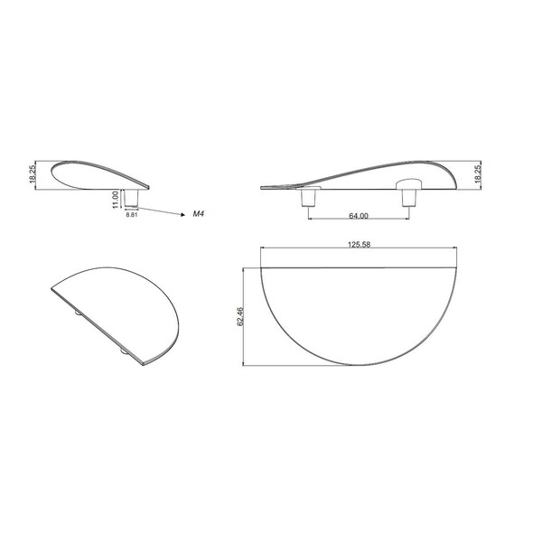 Richelieu 2 1/2 in (64 mm) Center-to-Center White Contemporary Cabinet Pull - 55566430