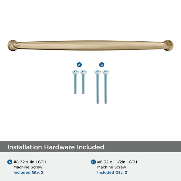 Amerock Renown 10-1/16 inch 256mm Center-to-Center Golden Champagne Cabinet Pull - BP36988BBZ