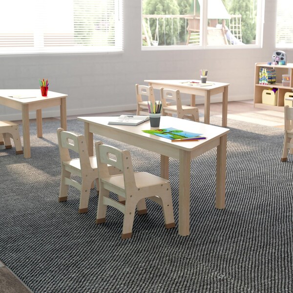 Flash Furniture 20.75 in W, 47 in L, 18 in H, Beechwood, Birch Plywood, Beech - MK-ME088017-GG
