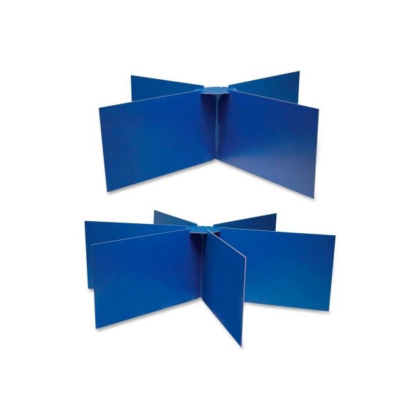 Pacon Corporation Pacon Round Table Privacy Board, 48"x14", Blue - 3788