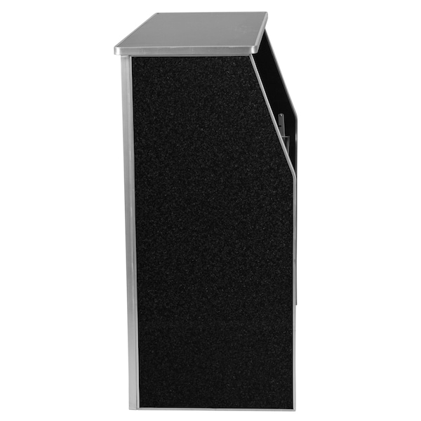 Flash Furniture Foldable Bar, Marble, 4ft., Black, 47.75" W, 19.5" L, 42.75" H, Laminate Top, Black - XA-BAR-48-MAR-GG