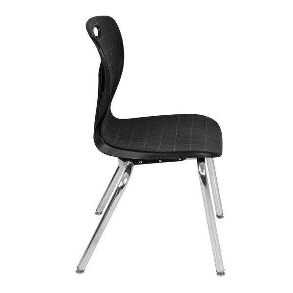 Regency Tables > Height Adjustable > Square Table & Chair Sets, 30 W, 30 L, 23-36 H, Grey - TB4242GYAPBK40BK