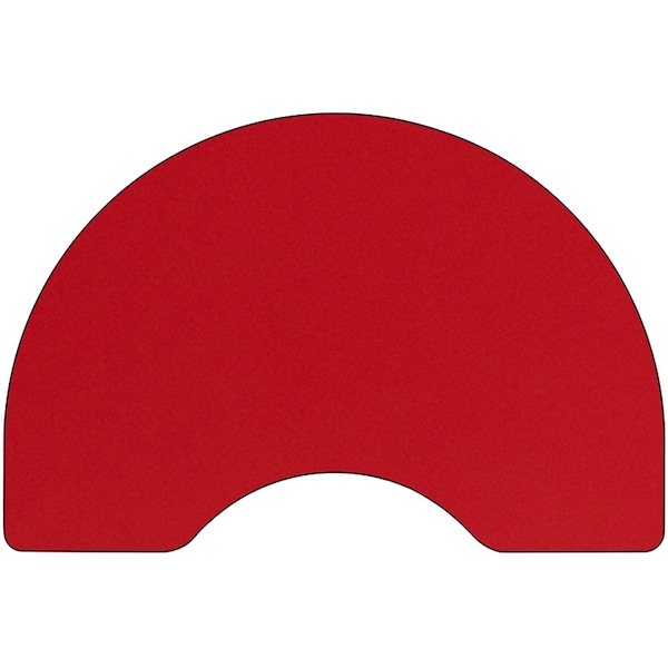 Flash Furniture Kidney Table, Kidney Shp, Red, Lckng Cstrs, 48x72", 48" W, 72" L, 30.5" H, Laminate, Red - XU-A4872-KIDNY-RED-H-A-CAS-GG