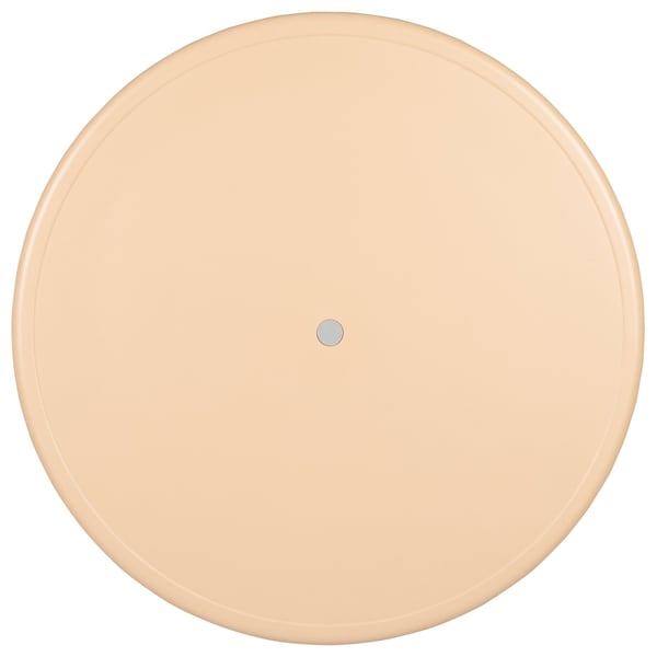 Flash Furniture Round 33 W, 33 L, 23.75 H, Plastic, Steel, Brown - YU-YCX-0073-2-ROUND-TBL-NAT-R-GG