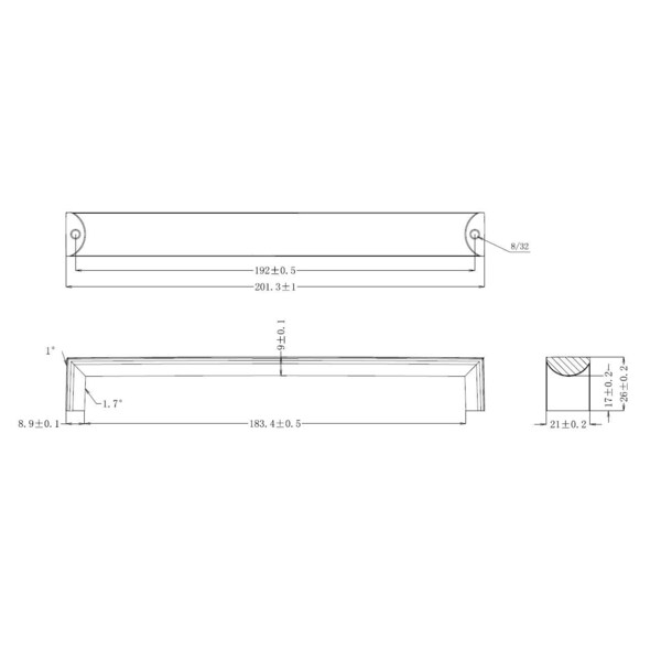 Richelieu 7-9/16 in. (192 mm) Center-to-Center Brushed Nickel Contemporary Drawer Pull - BP458192195