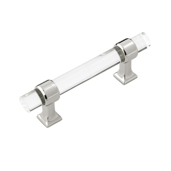 Belwith Products Belwith  3 in. Cabinet Pull Crysacrylic with Polished Nickel - BWHH075857 CA14