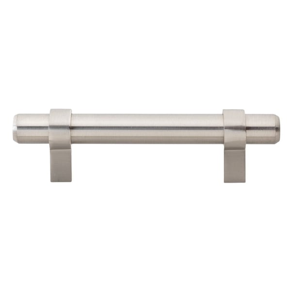 Gliderite Hardware 3 in. Center to Center Satin Nickel Solid Steel Bar Pull - 4005-76-SS, 5PK - 4005-76-SS-5