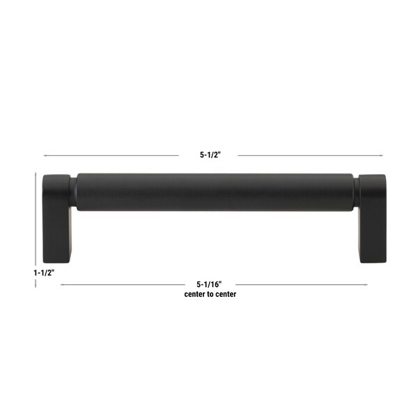 Gliderite Hardware 5 in. Center to Center Smooth Bar Pull - 4787-128-MB, 5PK - 4787-128-MB-5