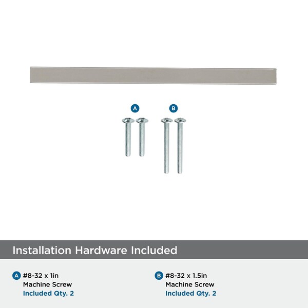 Amerock Monument 5-1/16 inch 128mm Center-to-Center Polished Nickel Cabinet Pull - 2000844
