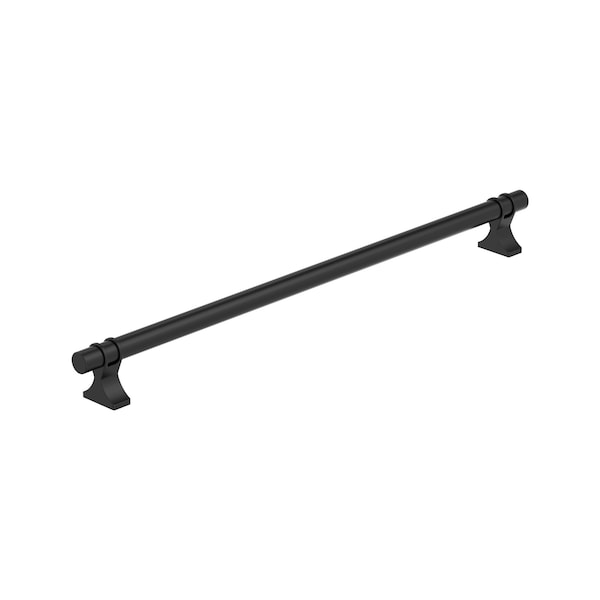 Amerock Davenport 12-5/8 inch 320mm Center-to-Center Matte Black Cabinet Pull - BP36698MB